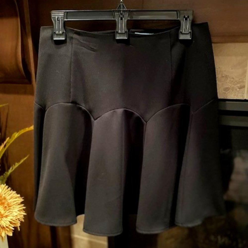 CeCe by Cynthia Steffe Women Black Flounce Skirt - Picture 2 of 9